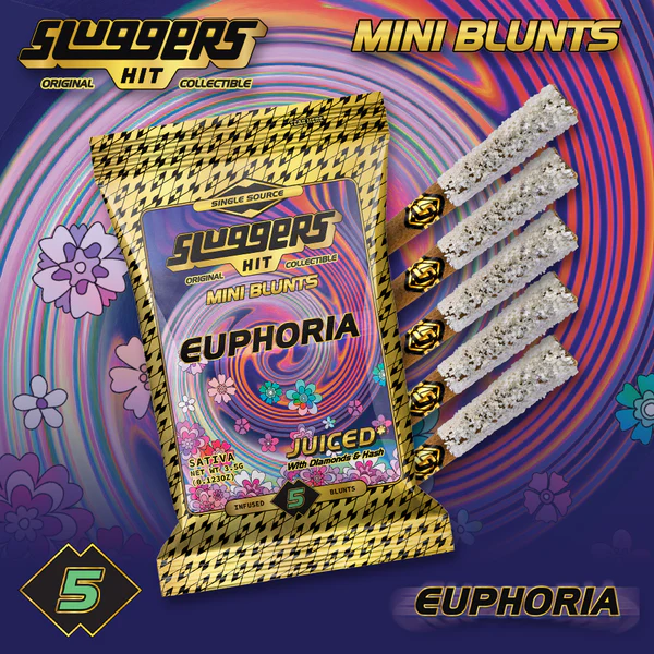 Sluggers Hit Euphoria Sativa Mini Blunt 5-Pack