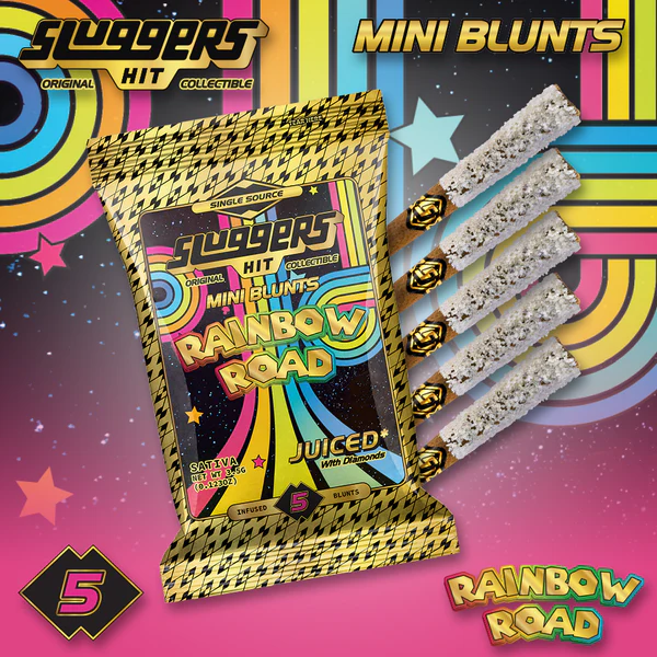 Sluggers Hit Rainbow Road Sativa Mini Blunt 5-Pack